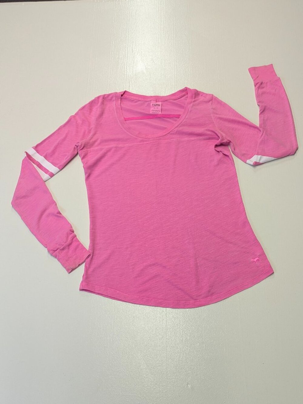 Pink by Victoria's Secret Neon Pink Long Sleeved Tee Size XS